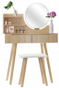 Sammer Originálny toaletný stolík so zrkadlom a taburetkou PHO9081