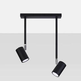 Sollux SL.1075 - Luster na tyči NORANO 2xGU10/40W/230V čierna