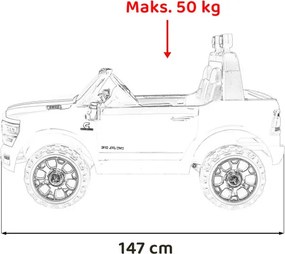 Elektrické autíčko RAM 3500 biele