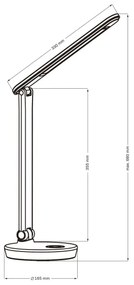 LED RGBW Stmievateľná dotyková stolná lampa NEPTUN LED/7W/230V biela