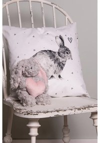 Obliečka na vankúš s králikom a srdiečkami Bunnies in Love - 45*45 cm