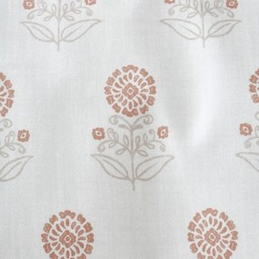 Biele obliečky na dvojlôžko 200x200 cm Woodblock Floral – Pineapple Elephant