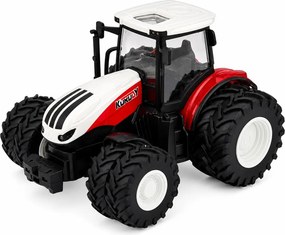 LEAN Toys Poľnohospodársky traktor s dopravníkovým pásom, diaľkovo ovládaný RC, s balíkom a svetlami, mierka 1:24
