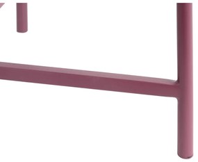 Ružovofialový kovový okrúhly konferenčný stolík ø 50 cm Meseta – Leitmotiv