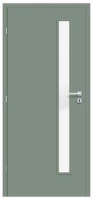 Classen Attis Interiérové dvere 3/3 sklo, 80 L, 846 × 1985 mm, fólia, ľavé, zelené, presklené