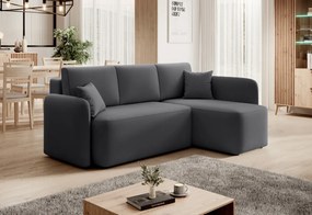 AKCIA Tmavosivá rohová sedacia súprava HADSON pravý roh II. akosť Varianta: Pravý roh