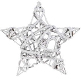 Vianočná LED hviezda biela, 40 x 10 cm