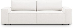 Biela rozkladacia pohovka z textílie bouclé 247 cm Jodie – Micadoni Home