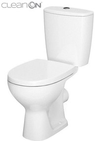 Cersanit ARTECO - WC kombi + antibakteriálne sedátko s funkciou pomalého zatvárania, horizontálny odpad, K667-056