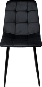 Čierna čalúnená stolička DENVER