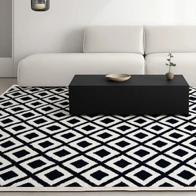 Koberec POLO čierny / biely