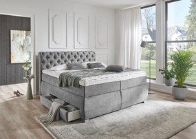 XXXLutz BOXSPRINGOVÁ POSTEĽ, 180/200 cm, sivá MID.YOU - Online Only spálne - 001489000817