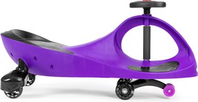 Gravitačné jazdítko ECOTOYS 360° volant s LED kolieskami, gumové kolesá, 3+ fialové