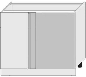 Kuchynská skrinka Zoya Dnp Pl Svetlo šedá mat/biely