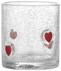 Bloomingville Pohár na vodu Debra Hearts 370 ml
