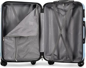 Kabínový kufor na 4 kolieskach 55x39x20cm ľadovo modrá