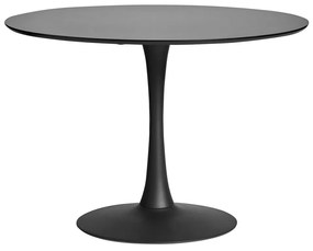 Okrúhly čierny jedálenský stôl Marckeric Oda, ⌀ 110 cm
