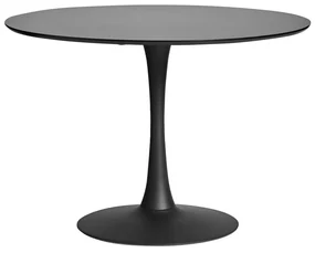 Okrúhly čierny jedálenský stôl Marckeric Oda, ⌀ 110 cm