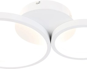 Biele stropné svietidlo vrátane LED 3-stupňové stmievateľné 4-svetlo - Lupolo