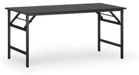 Konferenčný stôl FAST READY s čiernou podnožou, 1600 x 800 x 750 mm, grafit