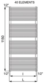 Cordivari Katia VX - Radiátor 1150x500 mm, biela lesklá 3551826101006