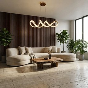 Toolight Toolight, závesné stropné svietidlo G154-CP, zlatá lesklá, OSW-07824