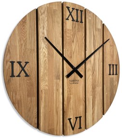 Dekorstudio Drevené hodiny na stenu Solid OAK dub 80cm