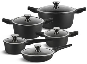 Čierna 10 kusová sada hrncov