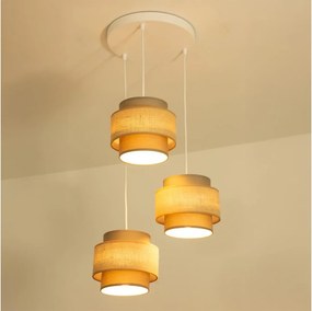 Brilagi - Luster na lane RESNA 3xE27/60W/230V pr. 45 cm hnedá/béžová