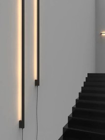 Toolight Toolight, LED nástenné svietidlo 80cm, 12W, 3000K, LHJ063-W, čierna matná, OSW-60032