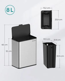 Odpadkový kôš 8L LTB810E08