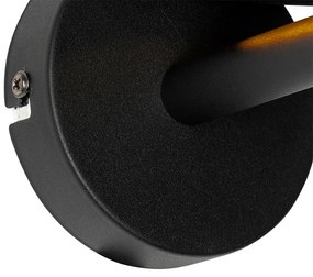 Moderná nástenná lampa čierna so zlatom - VT 1