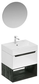 Kúpeľňová zostava s umývadlom vrátane umývadlovej batérie, vtoku a sifónu Naturel Stilla biela lesk KSETSTILLA011
