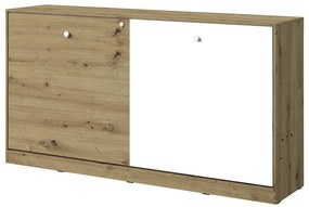 Sklápacia posteľ horizontálne Nero 16 – Biely Mat