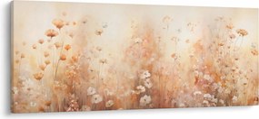 Obraz - Vzor divokých kvetov (120x50 cm)