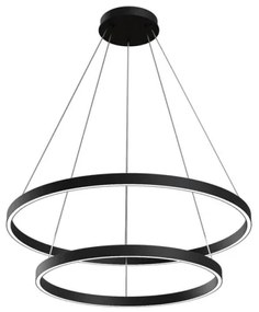 Maytoni MOD058PL-L74B3K - LED Luster na lanku RIM LED/88W/230V pr. 80 cm čierna