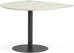 Stôl METRIC, polovičný ovál, 1000x1000x720, čierna/jaseň