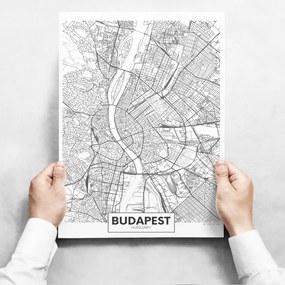 Obrazy na stenu - Map of Budapest II