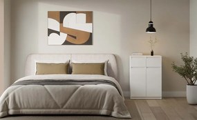 Komoda Malwa 2DD2S 70 cm bílá