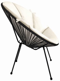 Podsedák do záhradného kresla ACAPULCO 91x72 cm - krémový