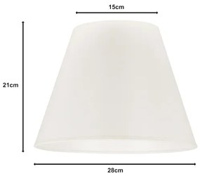 Duolla - Tienidlo k stolnej lampe SOFIA S E27 pr. 28 cm béžová