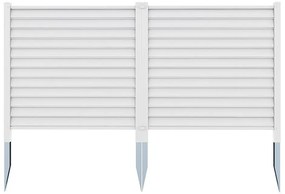 Zabodovateľný záhradný panel, 122x122 cm, 2 ks, biely