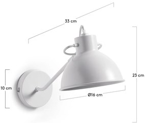 Biele nástenné svietidlo Offelis – Kave Home