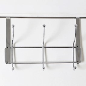 Kovový vešiak na dvere v striebornej farbe 11 cm Chrome – Premier Housewares