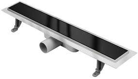 Odvodnenie líniové Inox čierne sklo 600