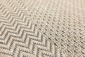 Koberec Flex 19242/P01 rybia kosť, béžový / krémový kruh