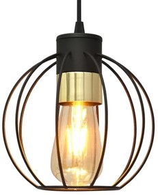 Luster na lanku STARLIGHT 1xE27/15W/230V čierna/zlatá