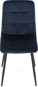 Jedálenská stolička zamatová, modrá CT-281 BLUE4