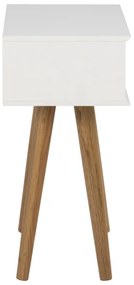 Nočný stolík CARLY dub/biela