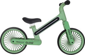 KIK Detský krosový bežecký bicykel Trike Fix Glow LED RGB zelený s EVA kolesami 12"
